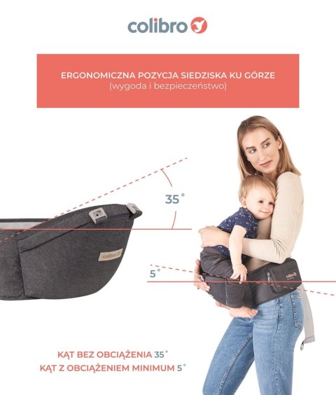 Colibro Nosidełko ergonomiczne z siodełkiem biodrowym Honey Onyx
