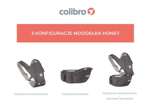 Colibro Nosidełko ergonomiczne z siodełkiem biodrowym Honey Onyx