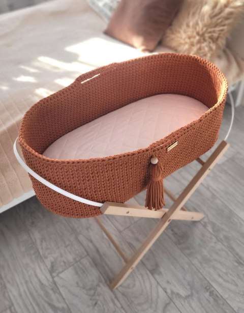 Kosz Mojżesza BOHO Handmade ze stojakiem - terracotta