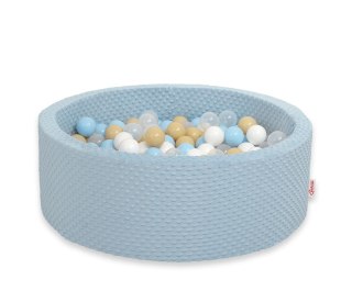 Suchy basen minky H-30 cm z piłkami 300szt. - misty blue