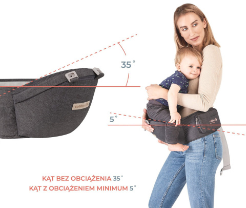 Colibro Nosidełko ergonomiczne z siodełkiem biodrowym Honey Onyx