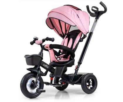 Rowerek trójkołowy 5w1 Milly Mally Movi black pink