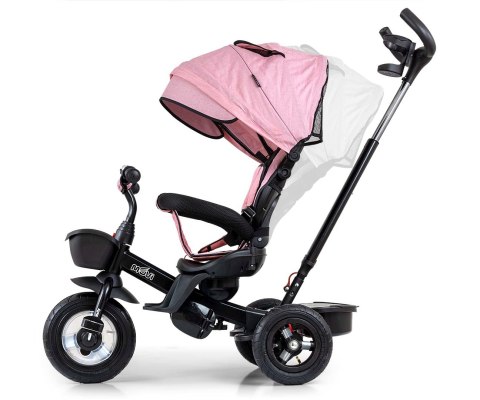 Rowerek trójkołowy 5w1 Milly Mally Movi black pink