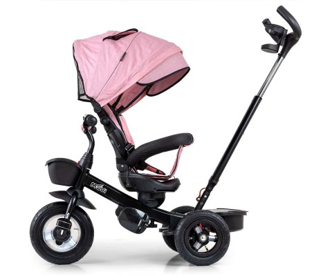 Rowerek trójkołowy 5w1 Milly Mally Movi black pink