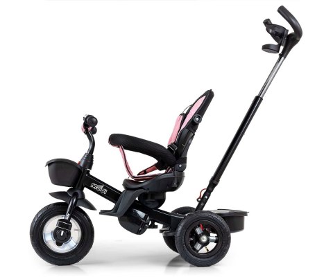 Rowerek trójkołowy 5w1 Milly Mally Movi black pink