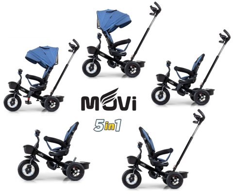 Milly Mally Rowerek trójkołowy Movi denim 5w1