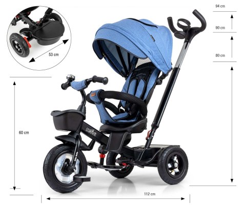 Milly Mally Rowerek trójkołowy Movi denim 5w1