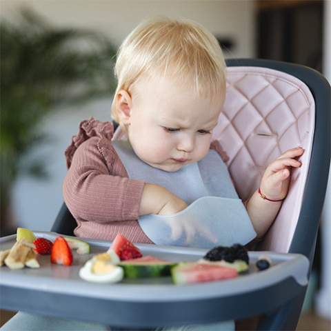 Babyono Silikonowy śliniak ultracienki turkusowy