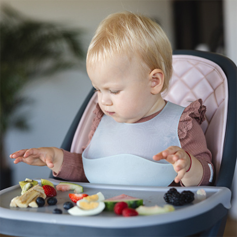 Babyono Silikonowy śliniak ultracienki turkusowy