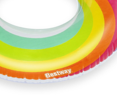 Bestway Koło do pływania z oparciem Tęcza 1,07