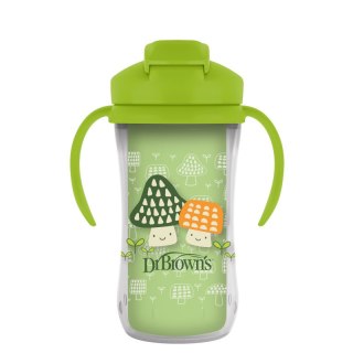 Dr. Browns Kubek termiczny ze słomką 300 ml zielony + 12m