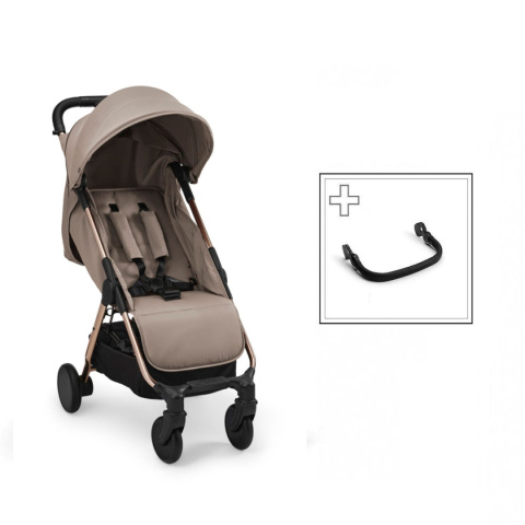 Elodie Details - wózek spacerowy MONDO - Tender Taupe + pałąk do wózka - ZESTAW