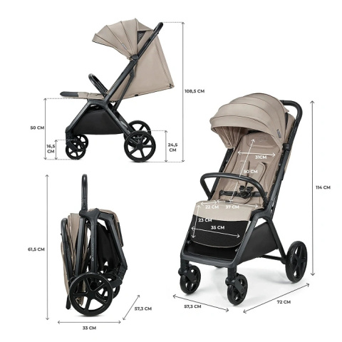 Kinderkraft Wózek spacerowy LOOM LINEN beżowy