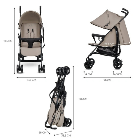 Kinderkraft Wózek spacerowy TIK STONE beżowy
