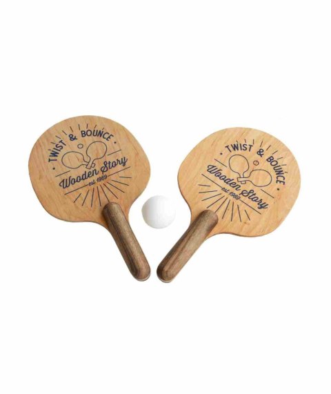 Wooden Story Drewniane Paletki do Gry Obróć i Odbij 2 szt.