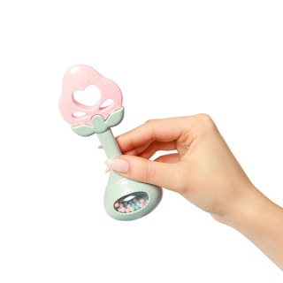 Babyono Edukacyjny gryzak z grzechotką Strawberry