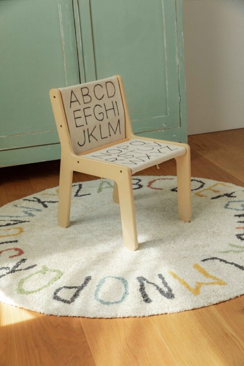 Dywan Bawełniany ABC Kolory i Litery, Ø120 cm, Lorena Canals