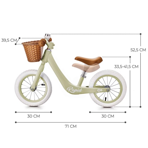 Kinderkraft Rowerek biegowy RAPID savannah green