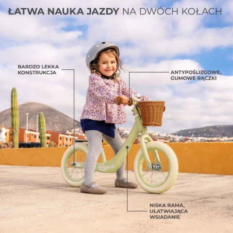 Kinderkraft Rowerek biegowy RAPID savannah green