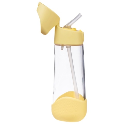 B.Box Butelka na wodę tritanową ze słomką Bidon 600 ml Lemon Twist