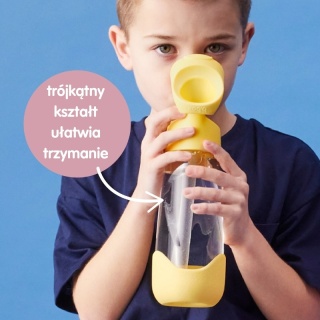 B.Box Butelka na wodę tritanową ze słomką Bidon 600 ml Lemon Twist