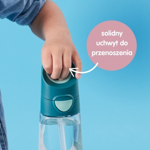 B.Box Butelka na wodę tritanową ze słomką Bidon 600 ml Lemon Twist