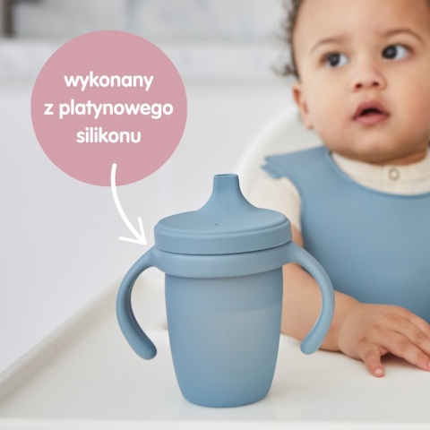 B.box Silikonowy kubek z ustnikiem latte beżowy