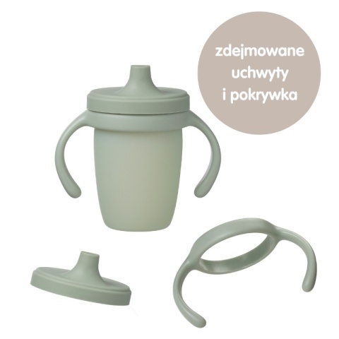 B.box Silikonowy kubek z ustnikiem latte beżowy