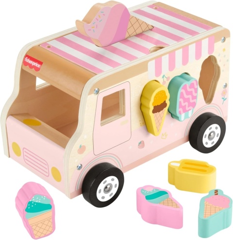 Fisher-Price Ciężarówka z lodami Drewniany sorter kształtów HXT86