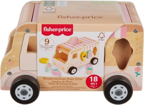 Fisher-Price Ciężarówka z lodami Drewniany sorter kształtów HXT86