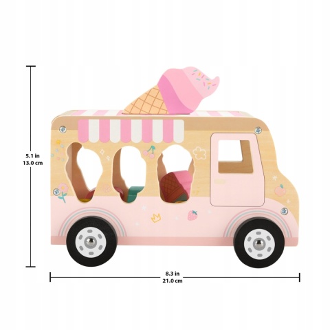 Fisher-Price Ciężarówka z lodami Drewniany sorter kształtów HXT86