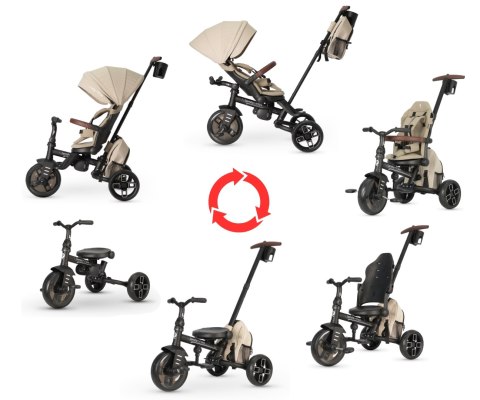 Qplay Rowerek trójkołowy 7w1 Comfo Max Beige