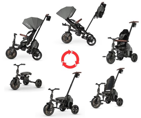 Qplay Rowerek trójkołowy 7w1 Comfo Max Grey