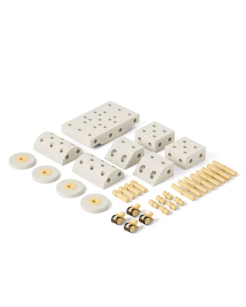 MODU Dreamer set - Kreatywne klocki rozwijające motorykę dużą, Sand Grey / Honey Yellow