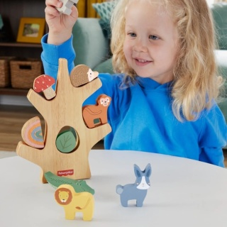 Fisher-Price Drewniane drzewko Zestaw klocków HXT87