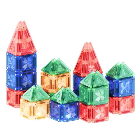 Cleverclixx - Klocki magnetyczne Mini Tiles Pack Intense 28 el.