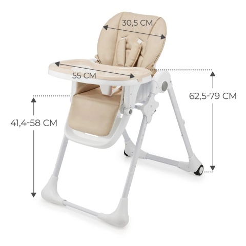 Kinderkraft Krzesełko do karmienia TUMMIE 2w1 beige