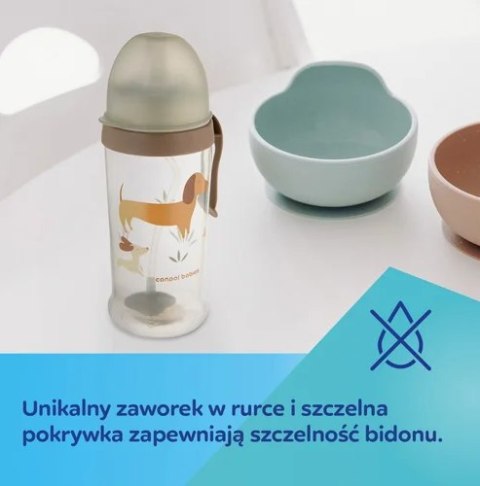 Canpol Bidon niekapek z rurką i odważnikiem 350ml 9m+ Pieski
