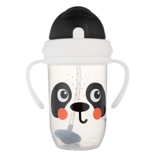 Canpol Kubek niekapek z rurką i odważnikiem BabiesBoo panda biały