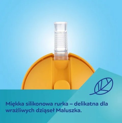 Canpol Kubek niekapek z rurką i odważnikiem BabiesBoo panda biały