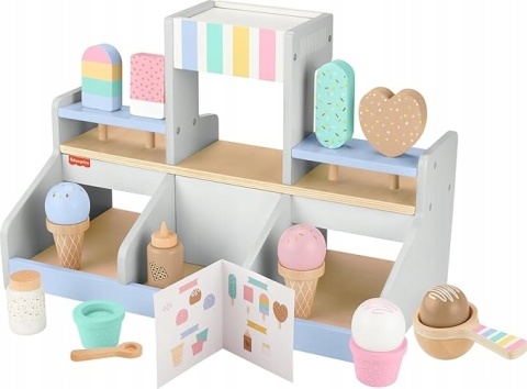 Drewniana lodziarnia Zestaw do zabawy Fisher-Price HXV21
