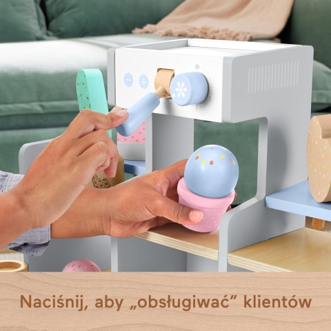 Drewniana lodziarnia Zestaw do zabawy Fisher-Price HXV21