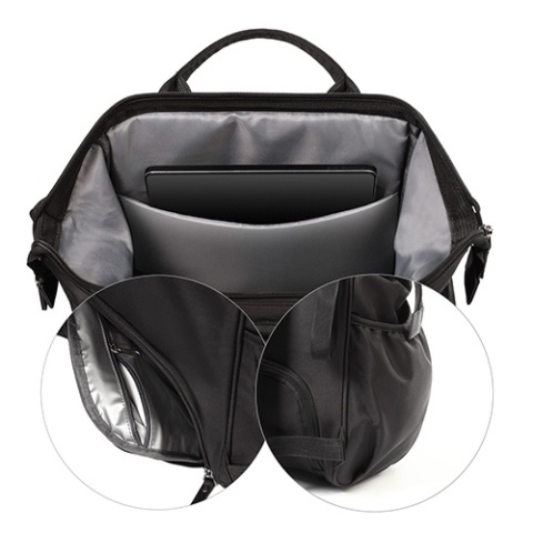 Babyono Plecak dla mamy Modern Style czarny