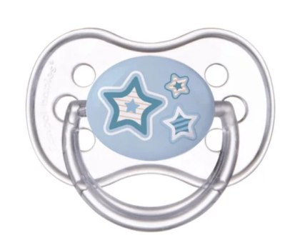 Canpol Smoczek uspokajający silikonowy okrągły 0-6 m-cy Newborn baby niebieski