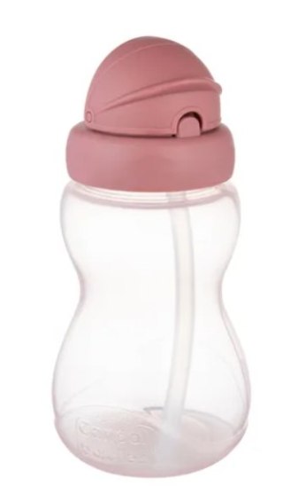 Canpol Bidon ze składaną rurką silikonową 270 ml różowy