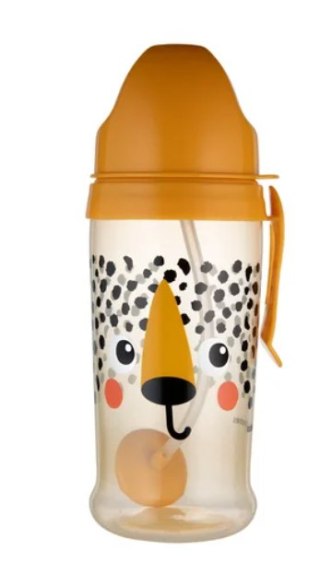 Canpol Bidon niekapek z rurką i odważnikiem 350 ml BabiesBoo gepard 9m+