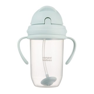 Canpol Kubek niekapek z rurką i odważnikiem 270ml 6m+ zielony