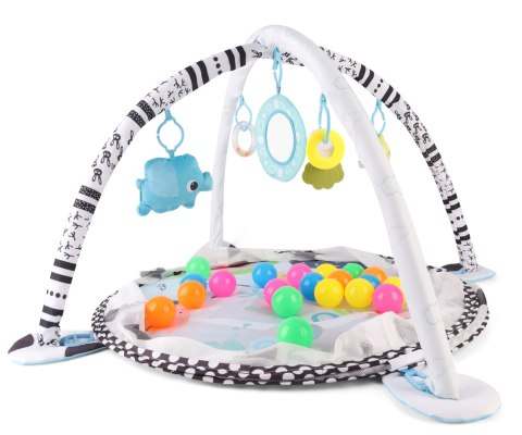 Milly Mally Mata edukacyjna 2w1 Basen z piłkami kontrastowa TinyMini JL626-2D