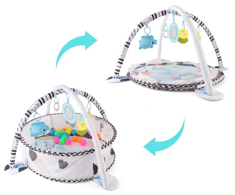 Milly Mally Mata edukacyjna 2w1 Basen z piłkami kontrastowa TinyMini JL626-2D