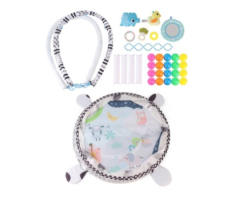 Milly Mally Mata edukacyjna 2w1 Basen z piłkami kontrastowa TinyMini JL626-2D